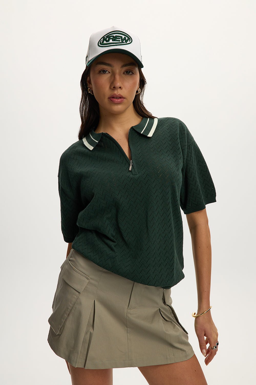 Knit Zip Polo Unisex