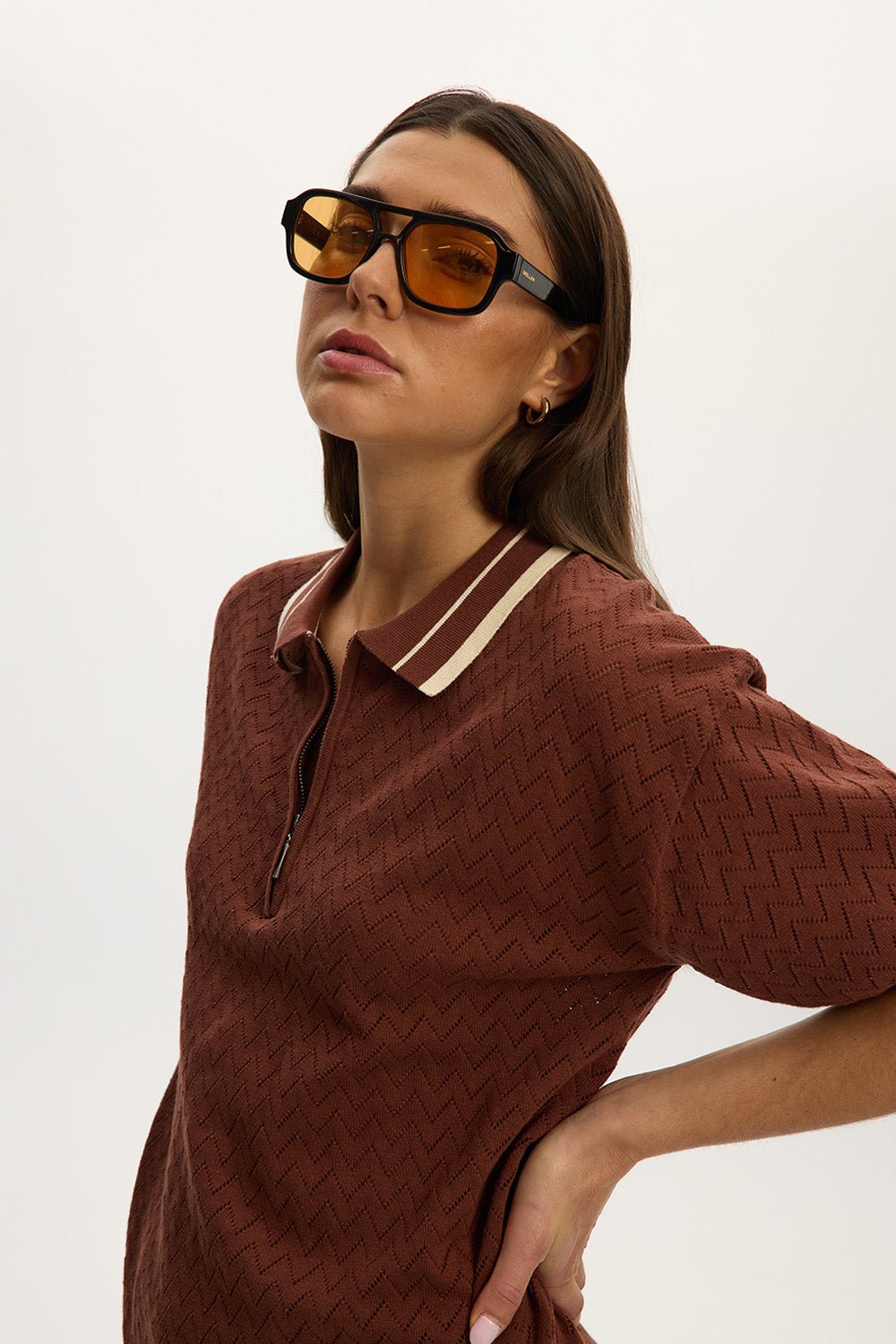 Knit Zip Polo Unisex