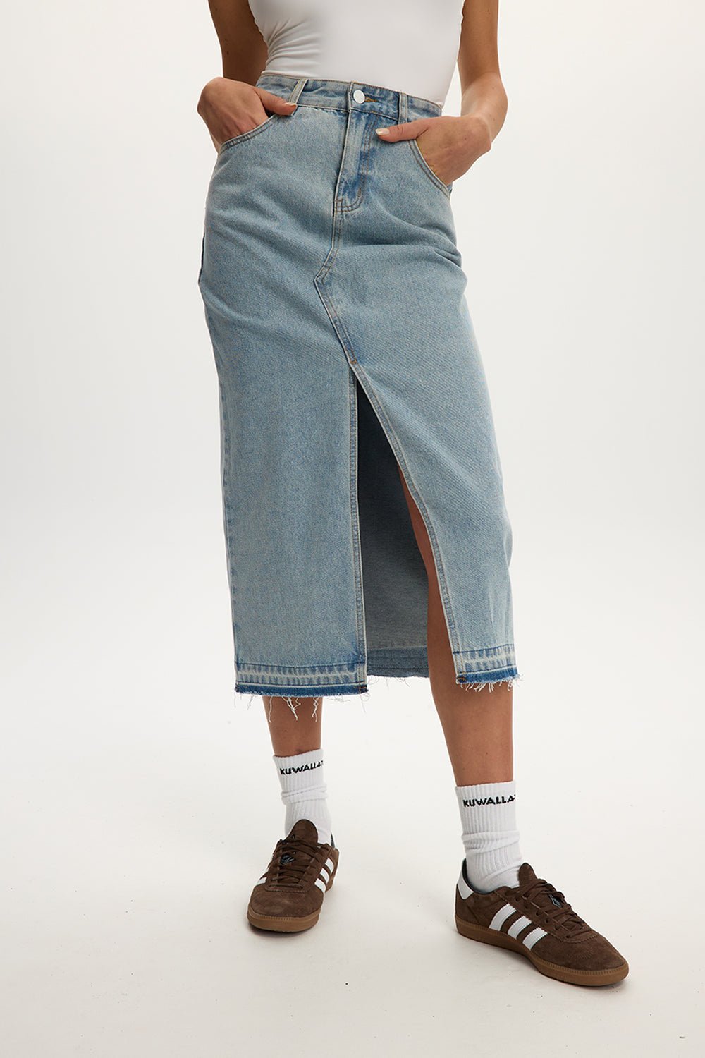Midi Denim Skirt