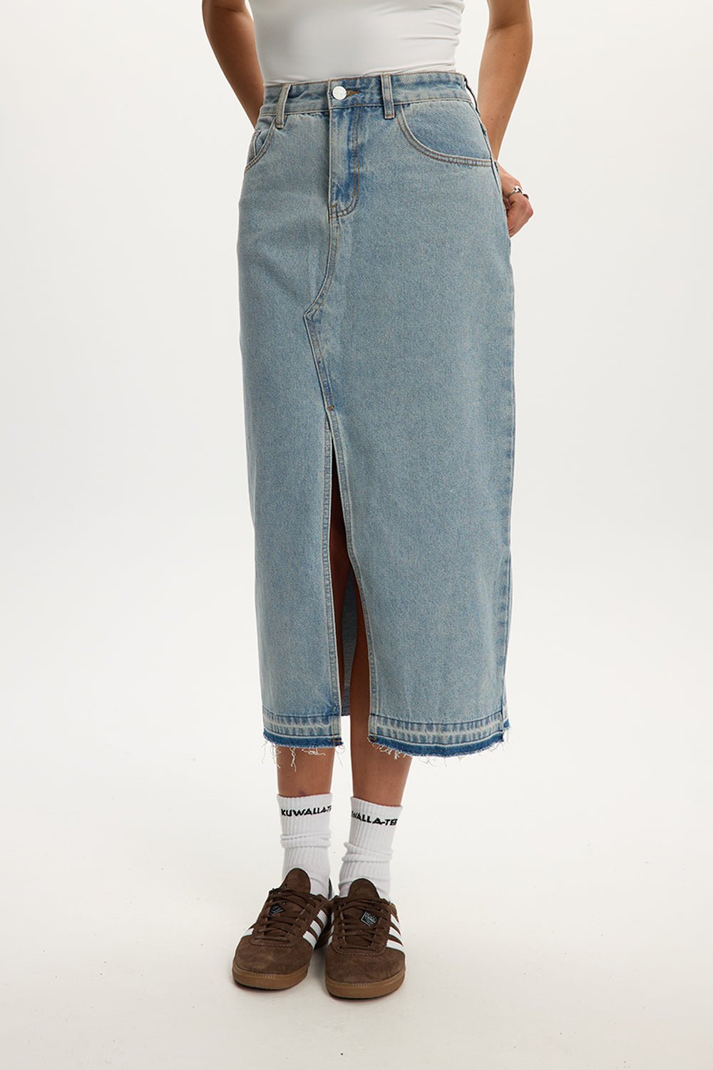 Midi Denim Skirt