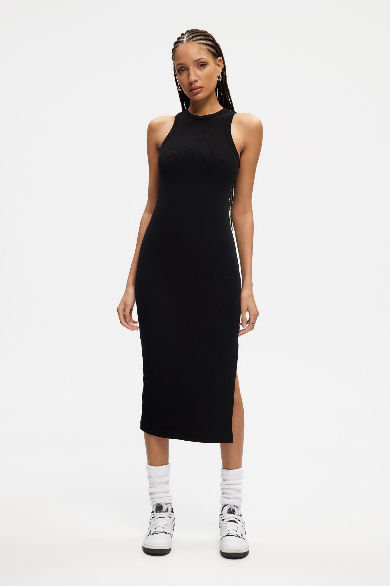 Ribbed Halter Dress