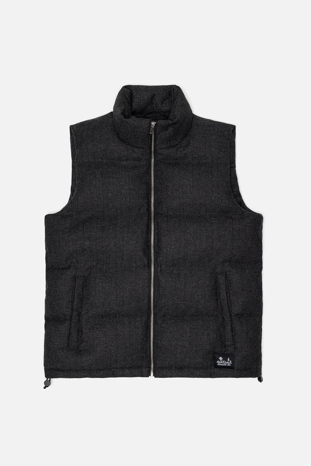 Wool Herringbone Puffer Vest