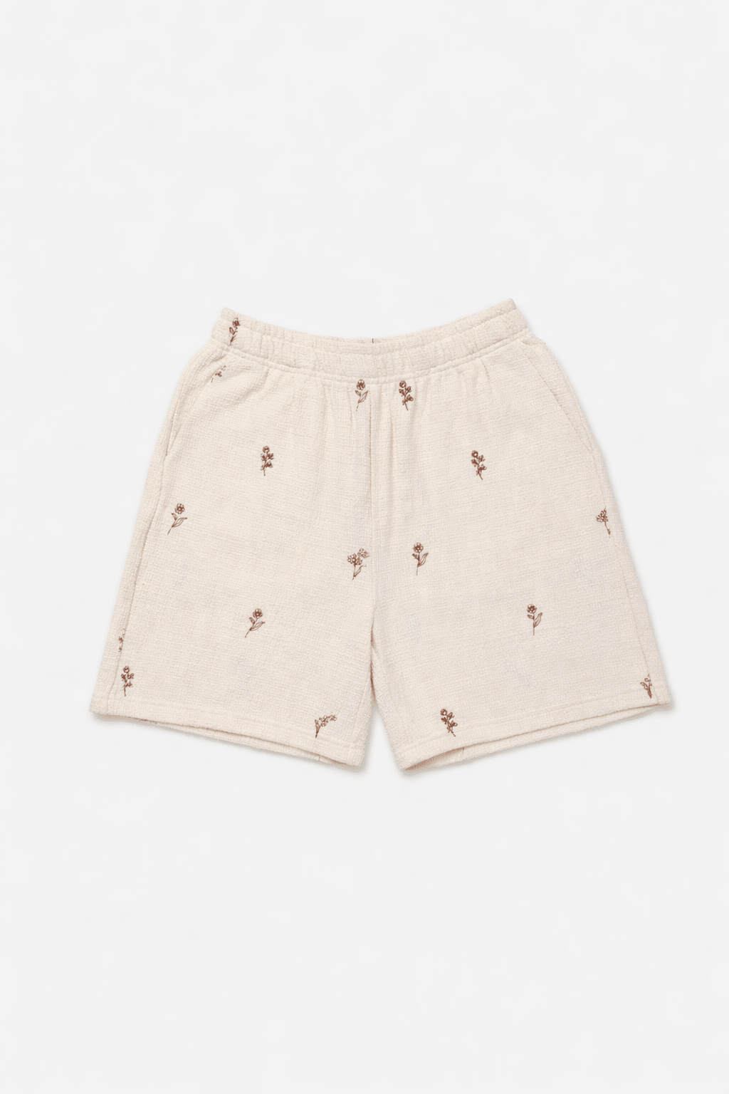 Embroidered Floral Short