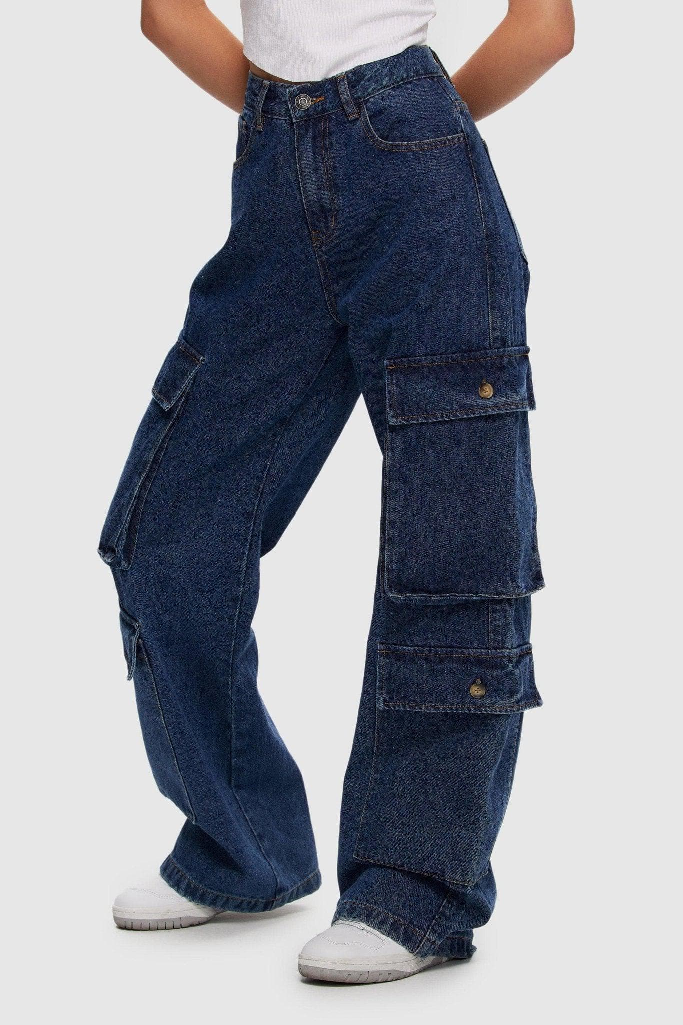 Double Cargo Utility Jeans