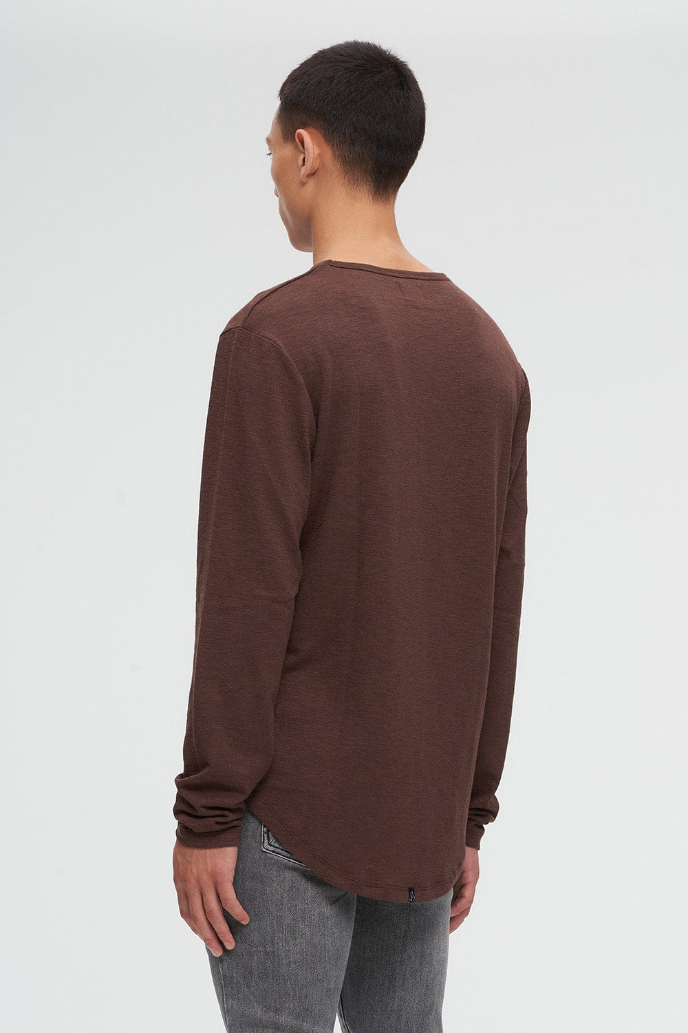 T-shirt à manches longues coton texturé