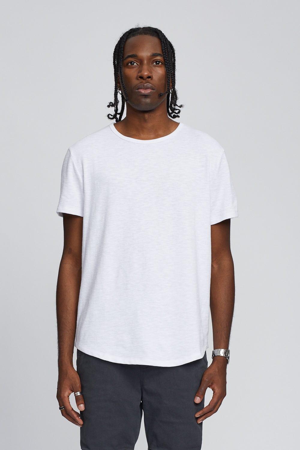 T-shirt flammé asymétrique