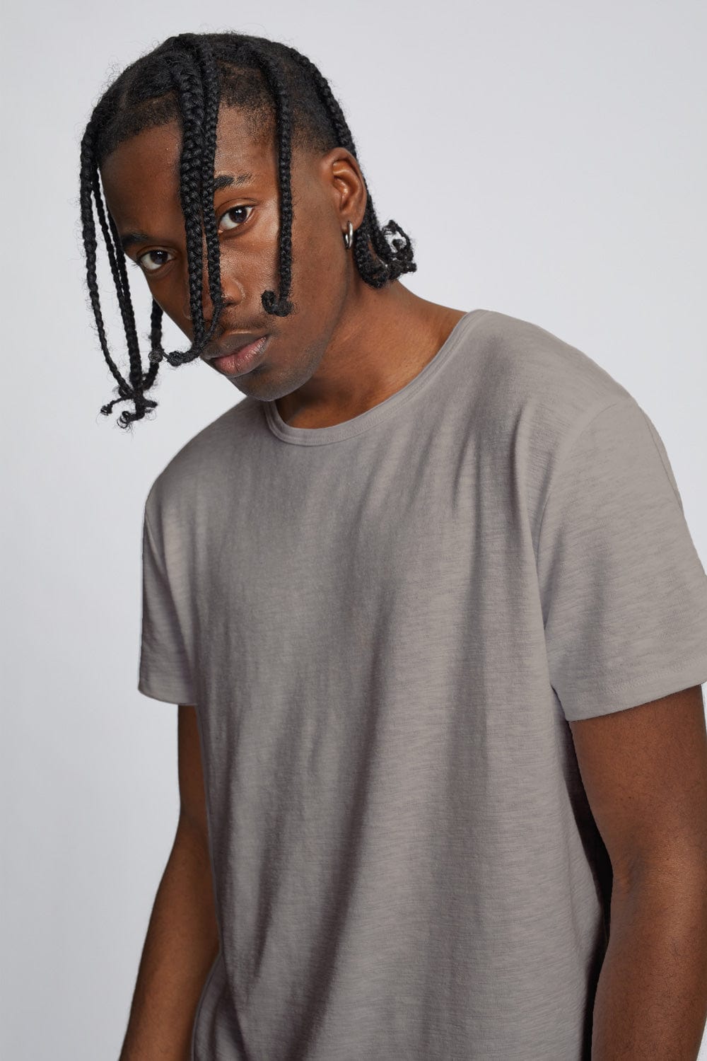 T-shirt flammé asymétrique