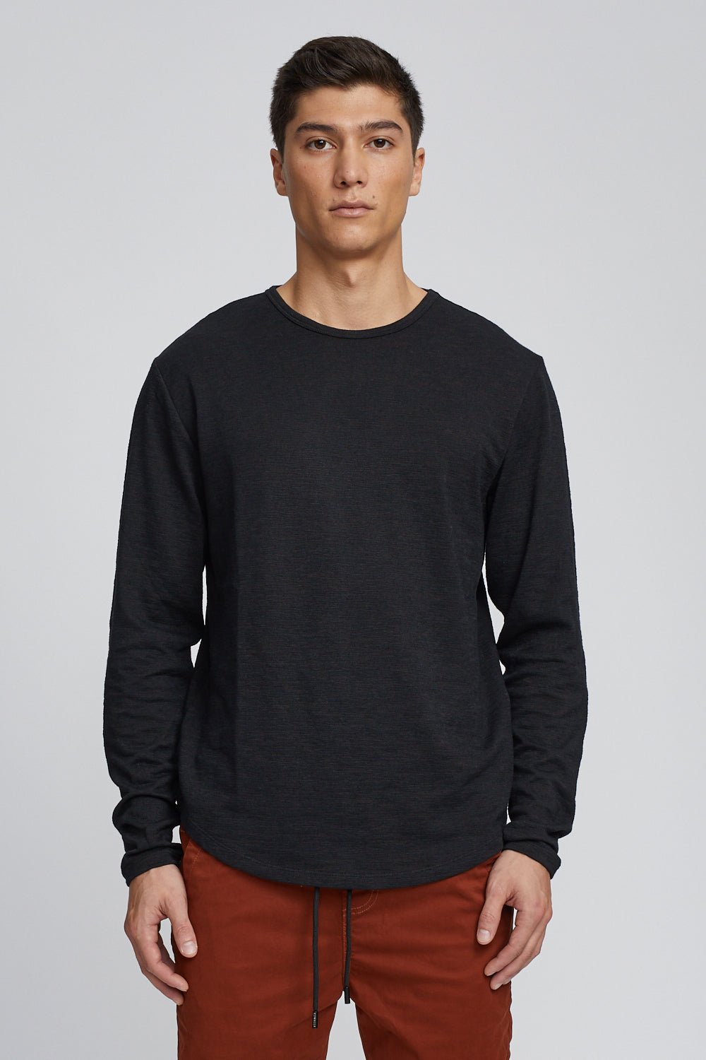 T-shirt à manches longues coton texturé