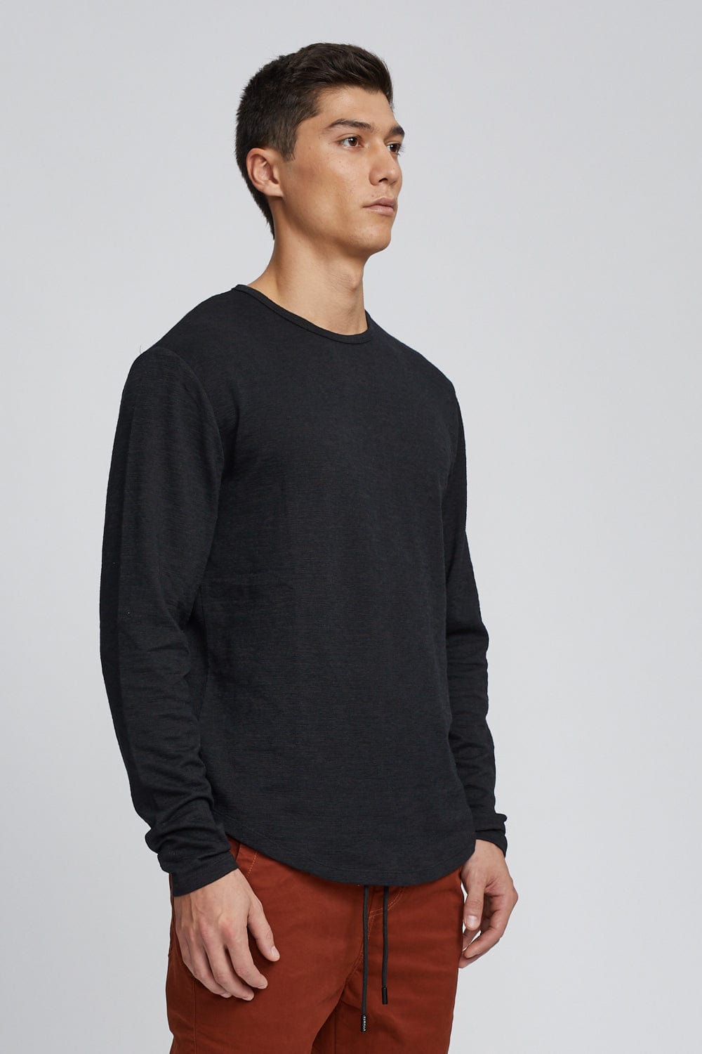 T-shirt à manches longues coton texturé