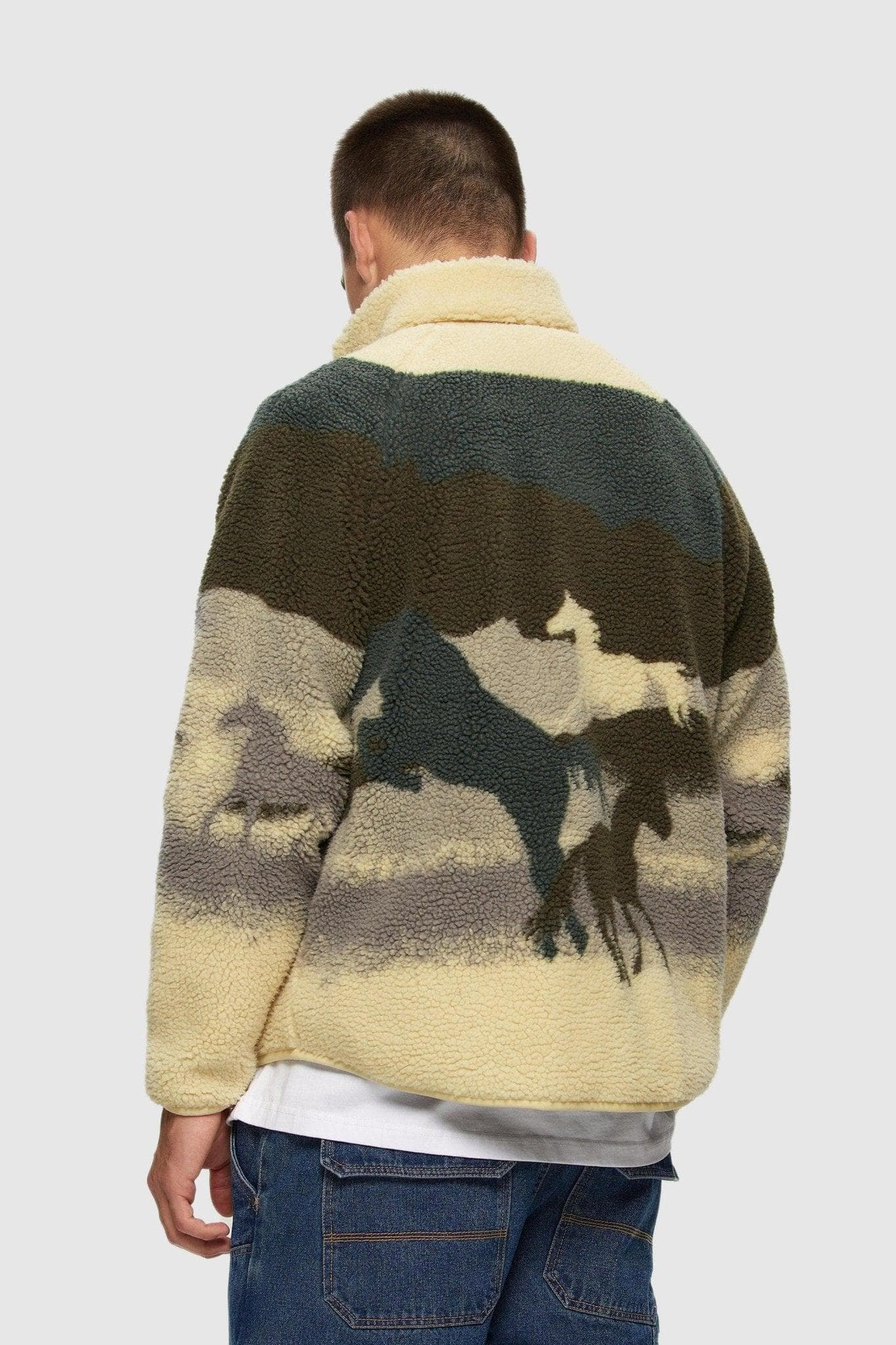 Veste en molleton éponge imprimé