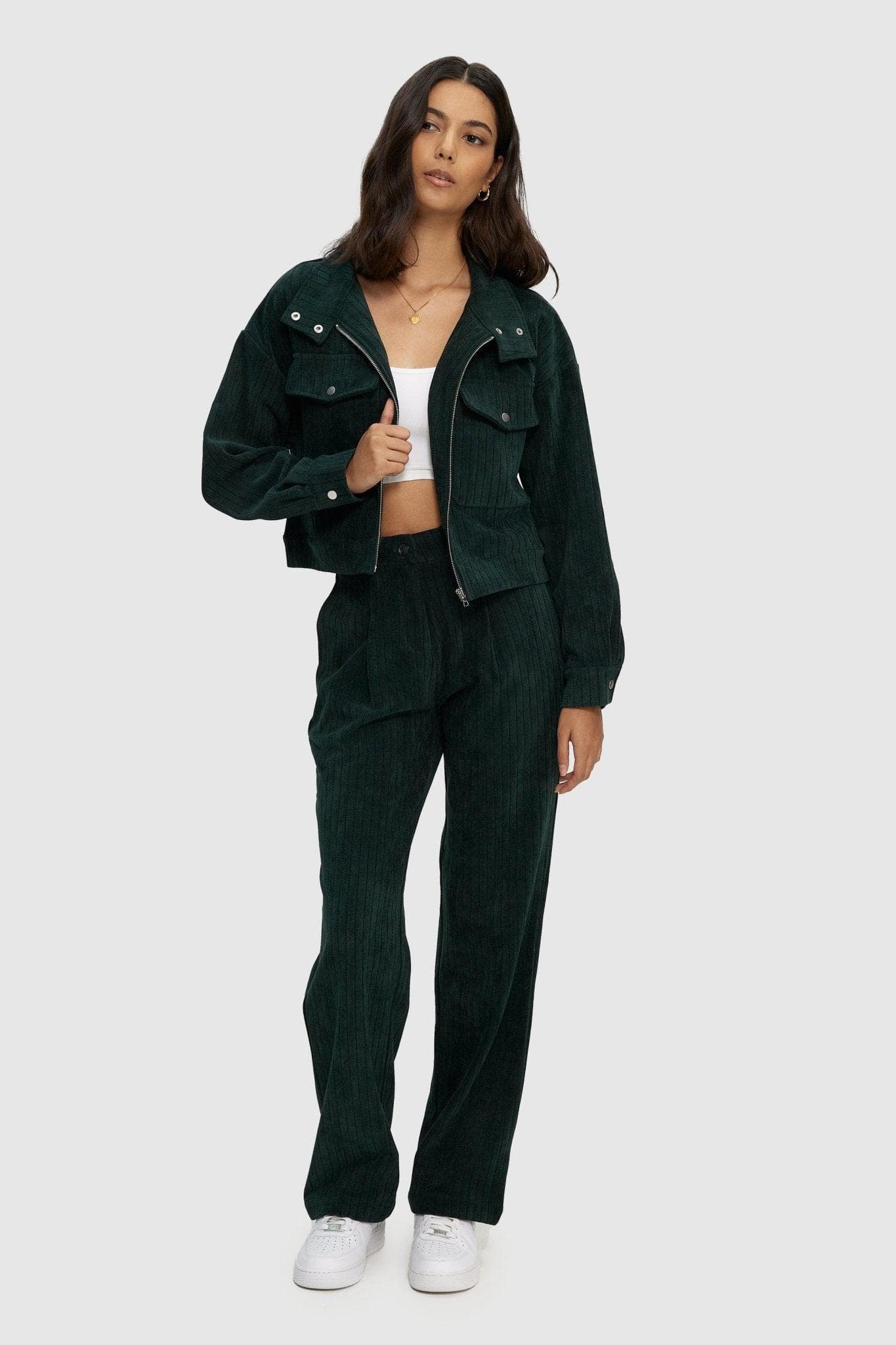 Pantalon ample en suède