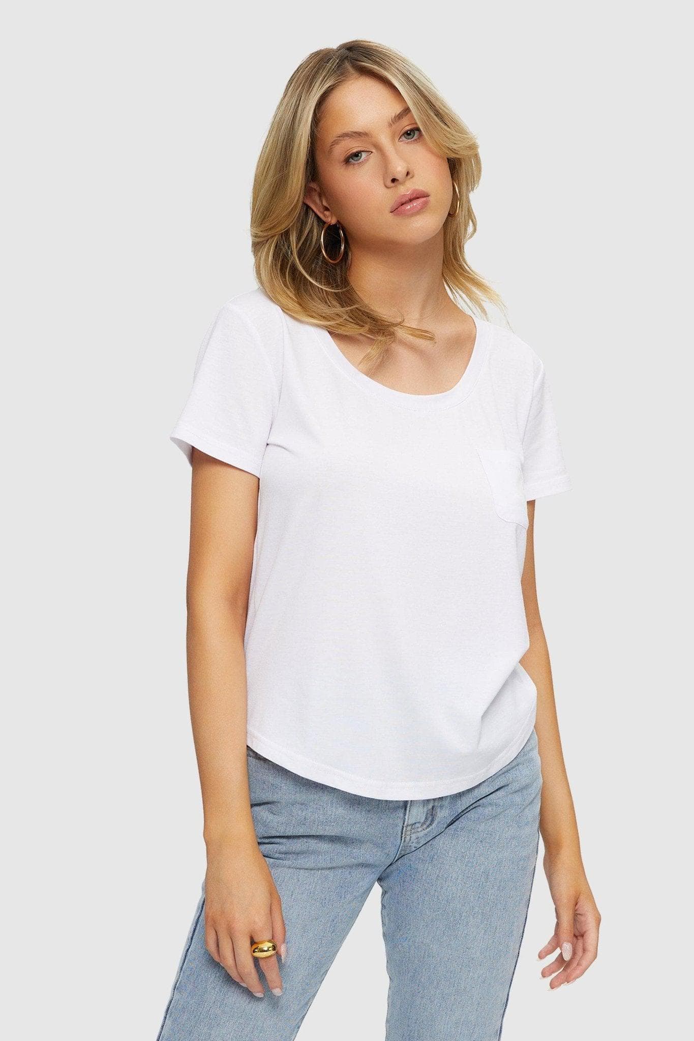 Kuwalla Eazy Scoop Tee in White