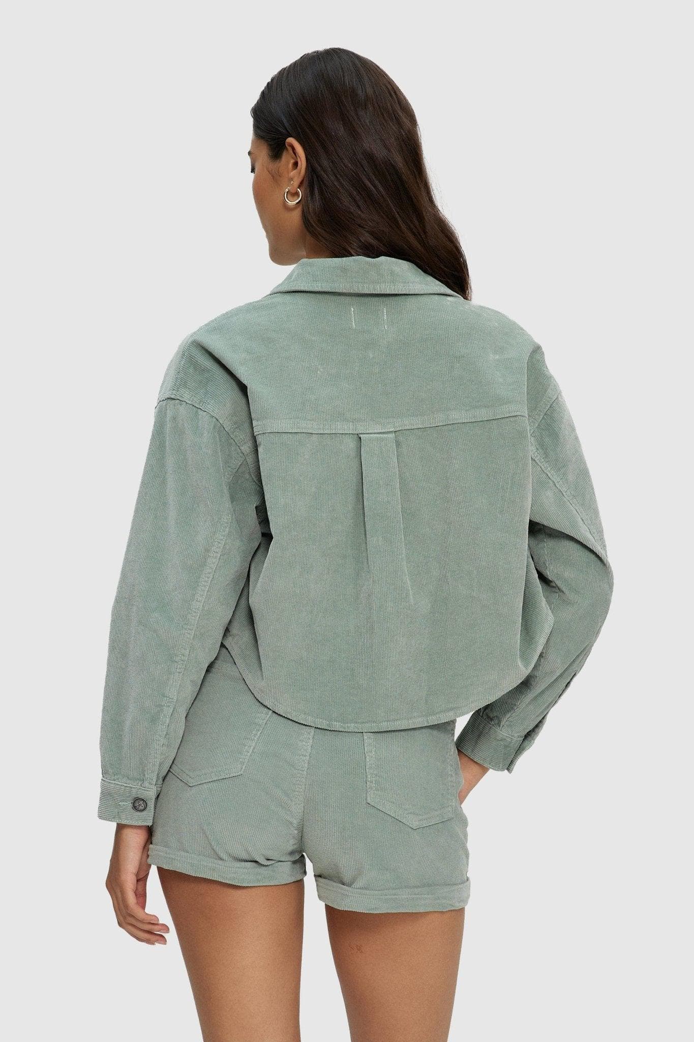 Crop Cord Shacket