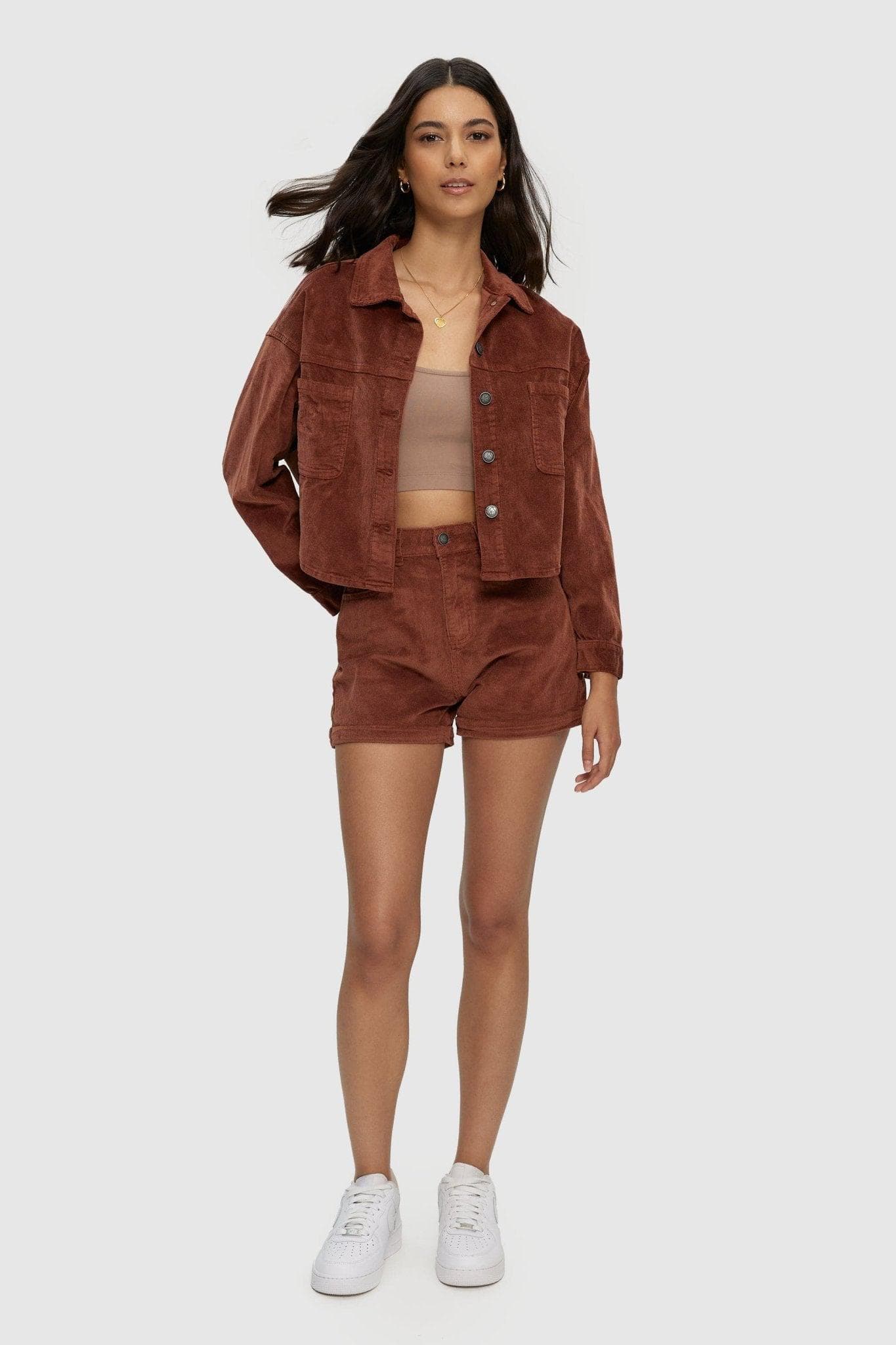 Crop Cord Shacket