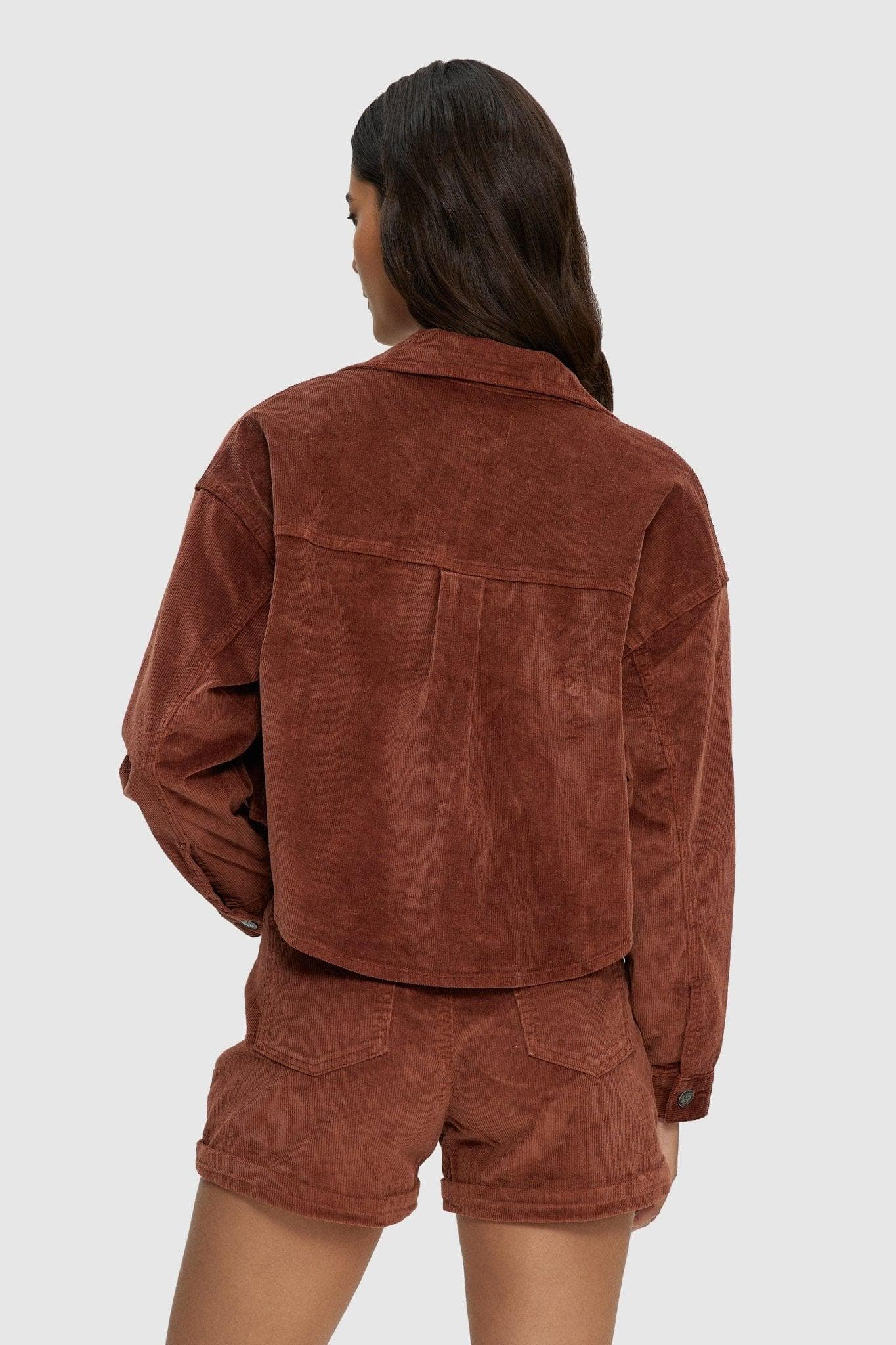 Crop Cord Shacket