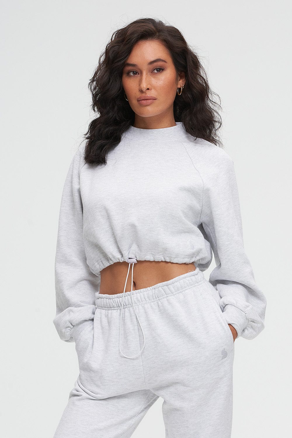 Pull Cord Mock Sweatshirt