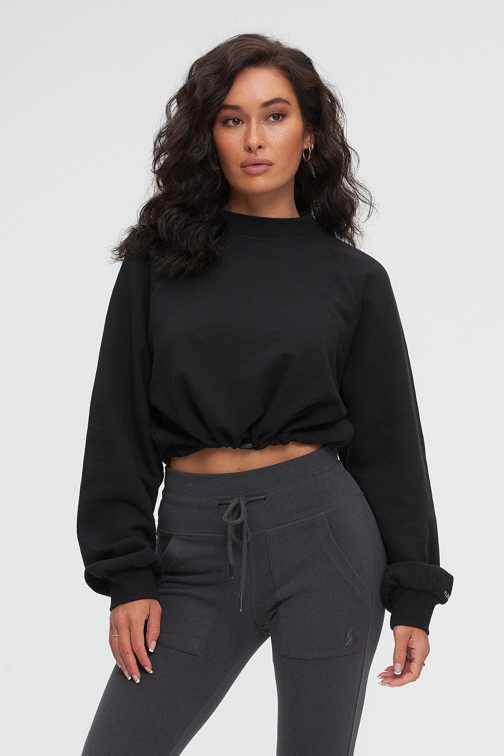 Pull Cord Mock Sweatshirt