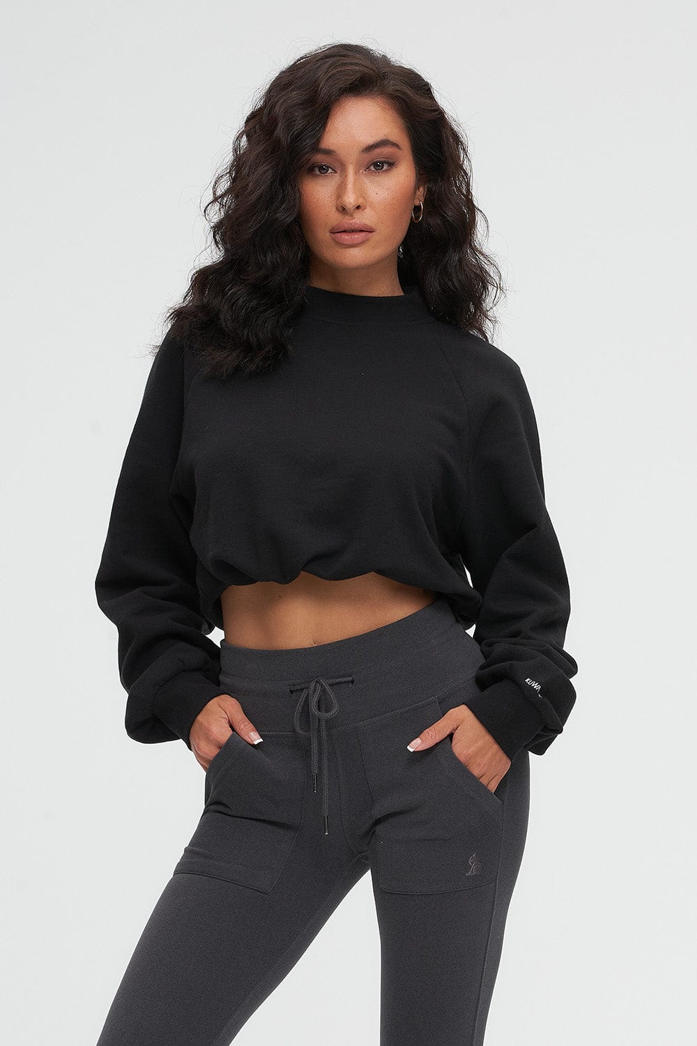 Pull Cord Mock Sweatshirt