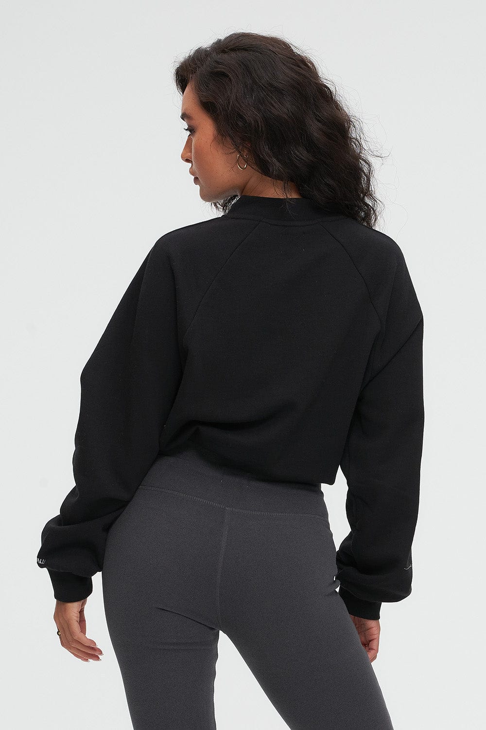 Pull Cord Mock Sweatshirt