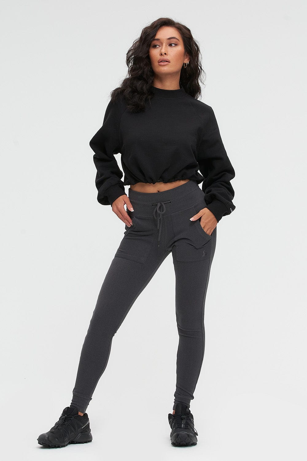 Pull Cord Mock Sweatshirt