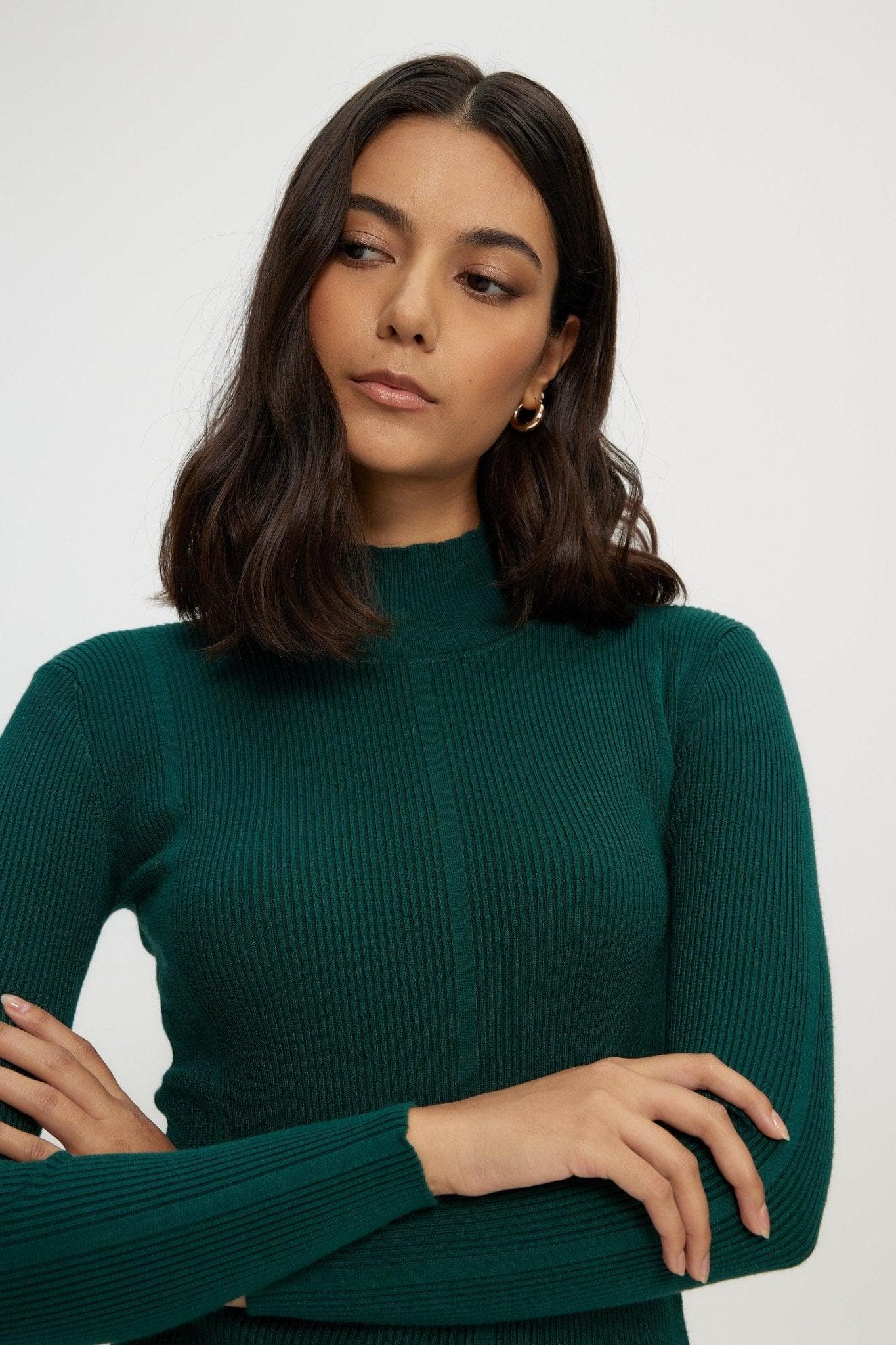 Slim Fit Mock Neck