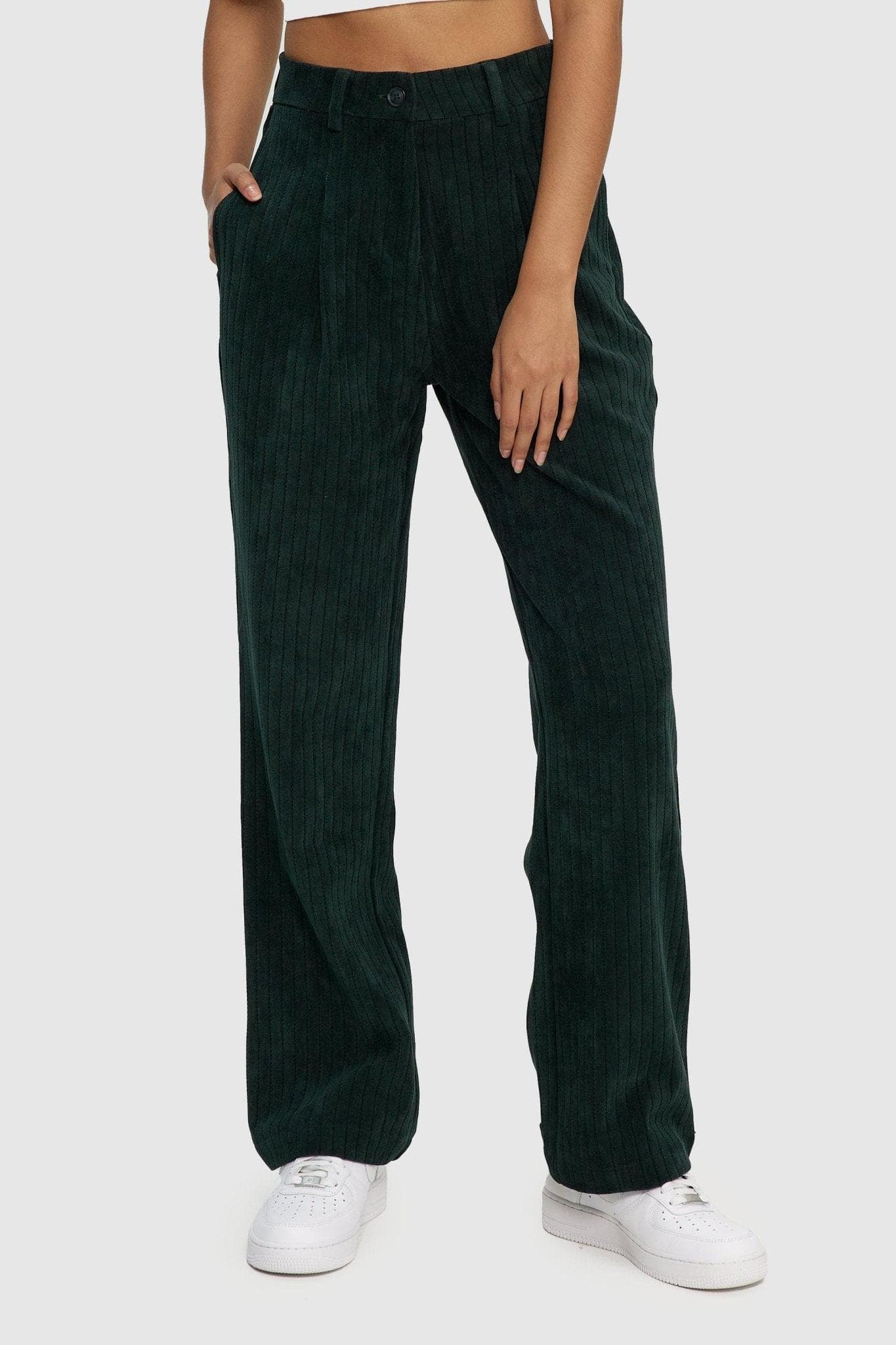 Pantalon ample en suède