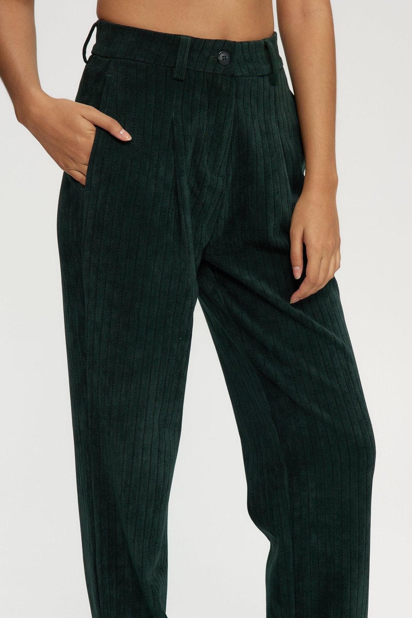 Pantalon ample en suède