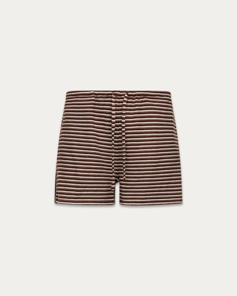 Chloe Stripe Shorts GRADIENT BROWN | KUWALLA TEE
