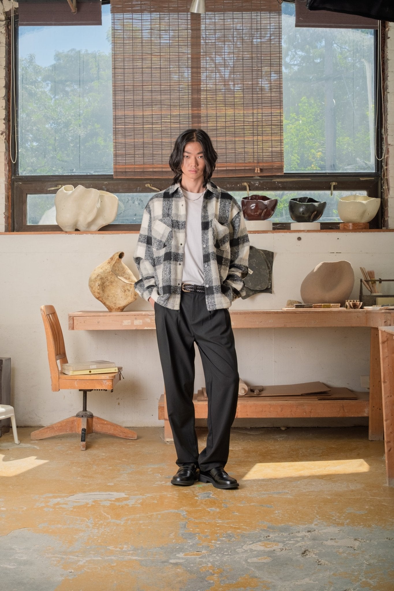 Snap Plaid Overshirt