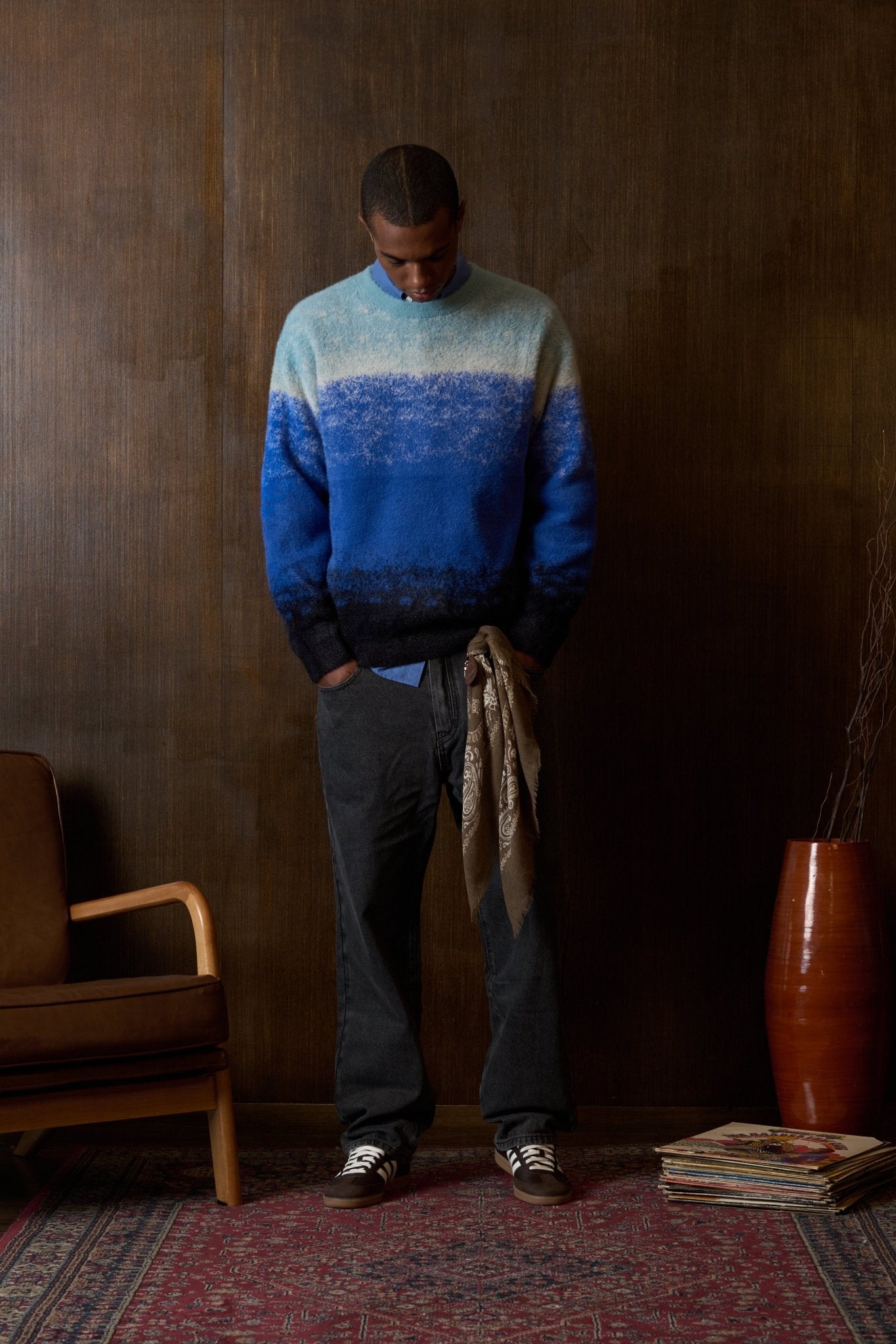 Gradient Knit Crew