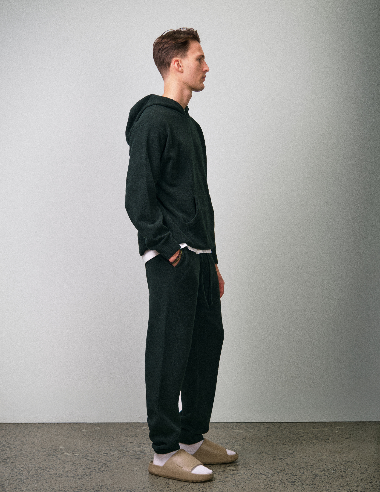 Textured Knit Hoodie