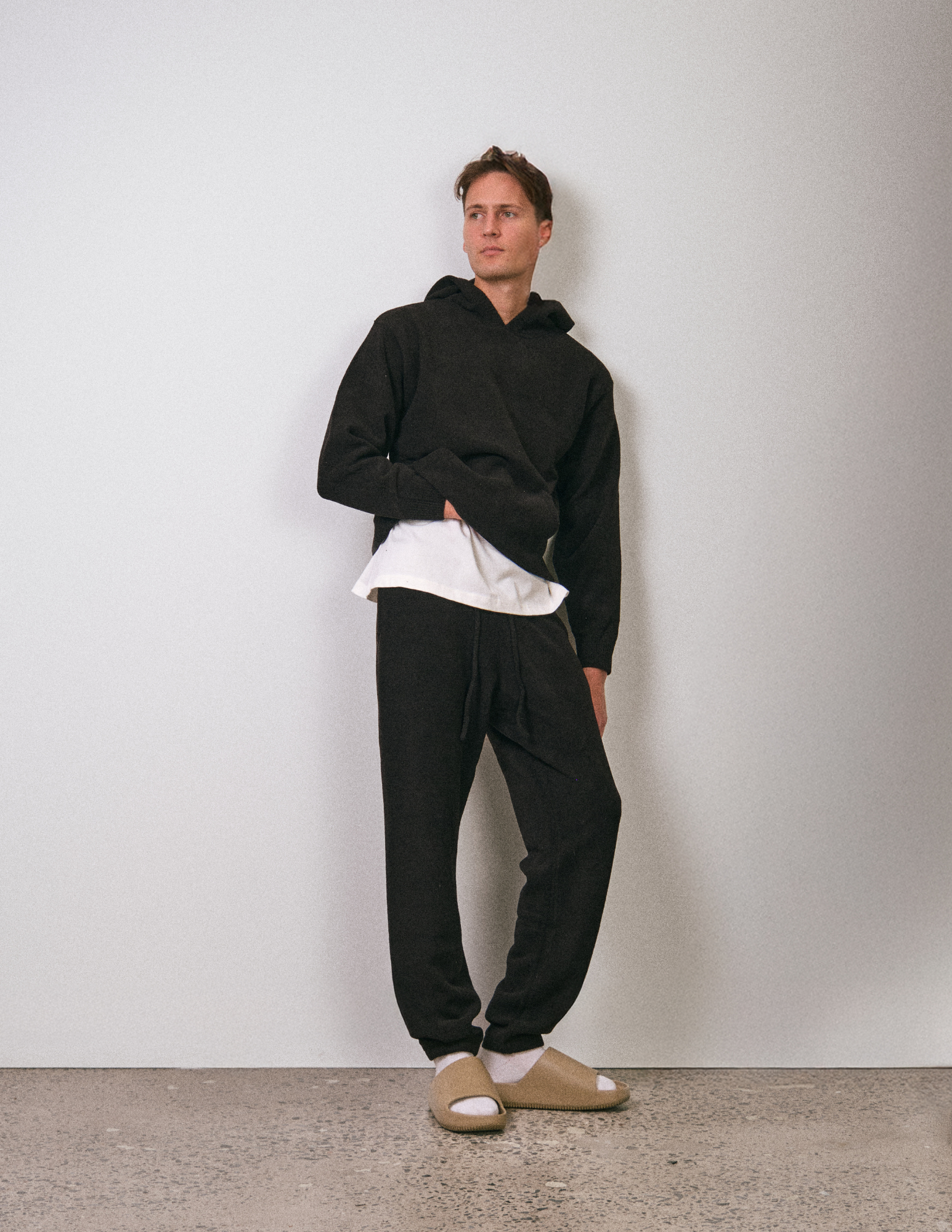 Textured Knit Hoodie