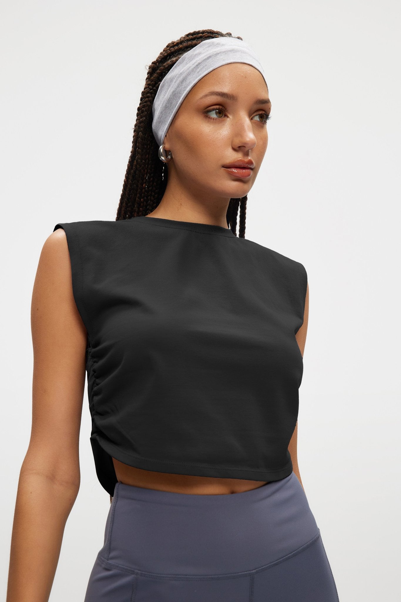 Ruched Sleeveless Tee