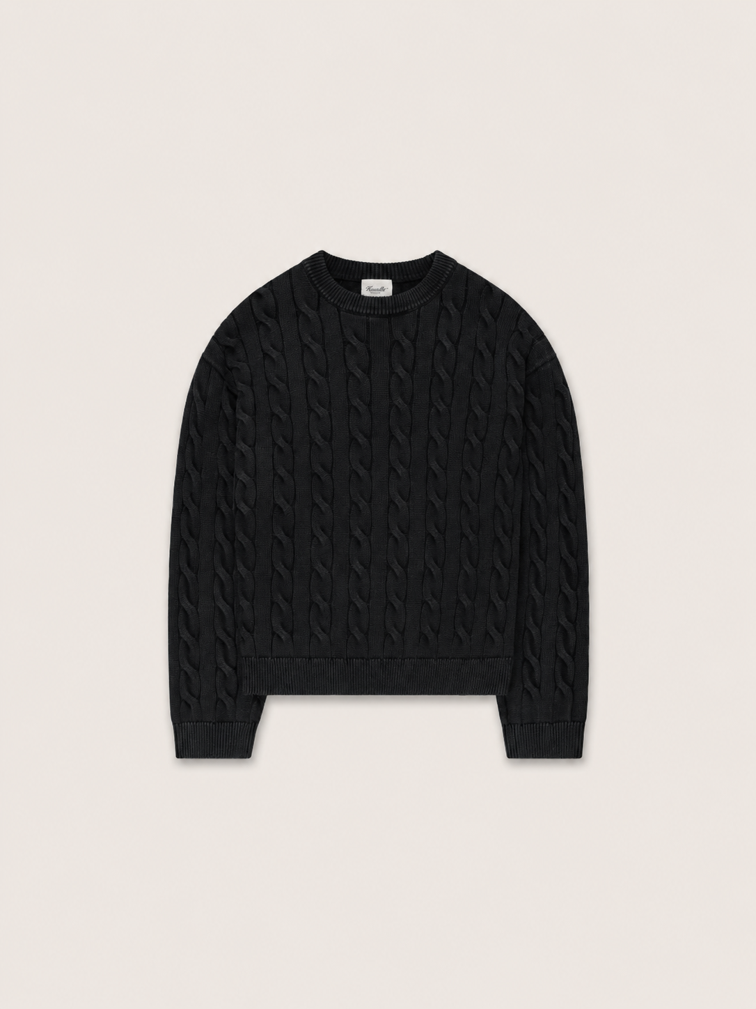 Braided Knit Box Crew