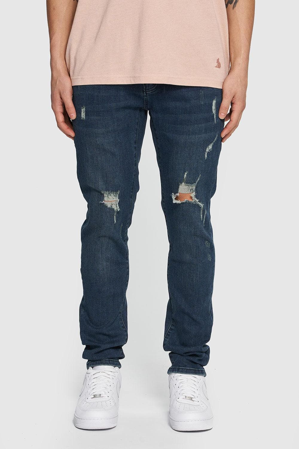 Mens Stretchy Skinny Jeans Ripped Biker Style With Side Stripes, Slim Fit Destroyed  Denim, Hip Hop Pencil Pants From Bidalina, $24.37 | DHgate.Com