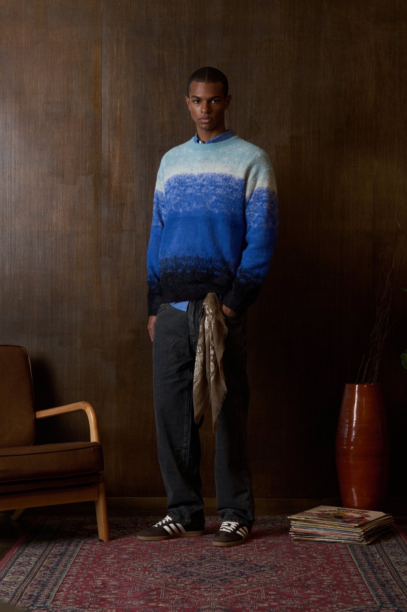 Gradient Knit Crew