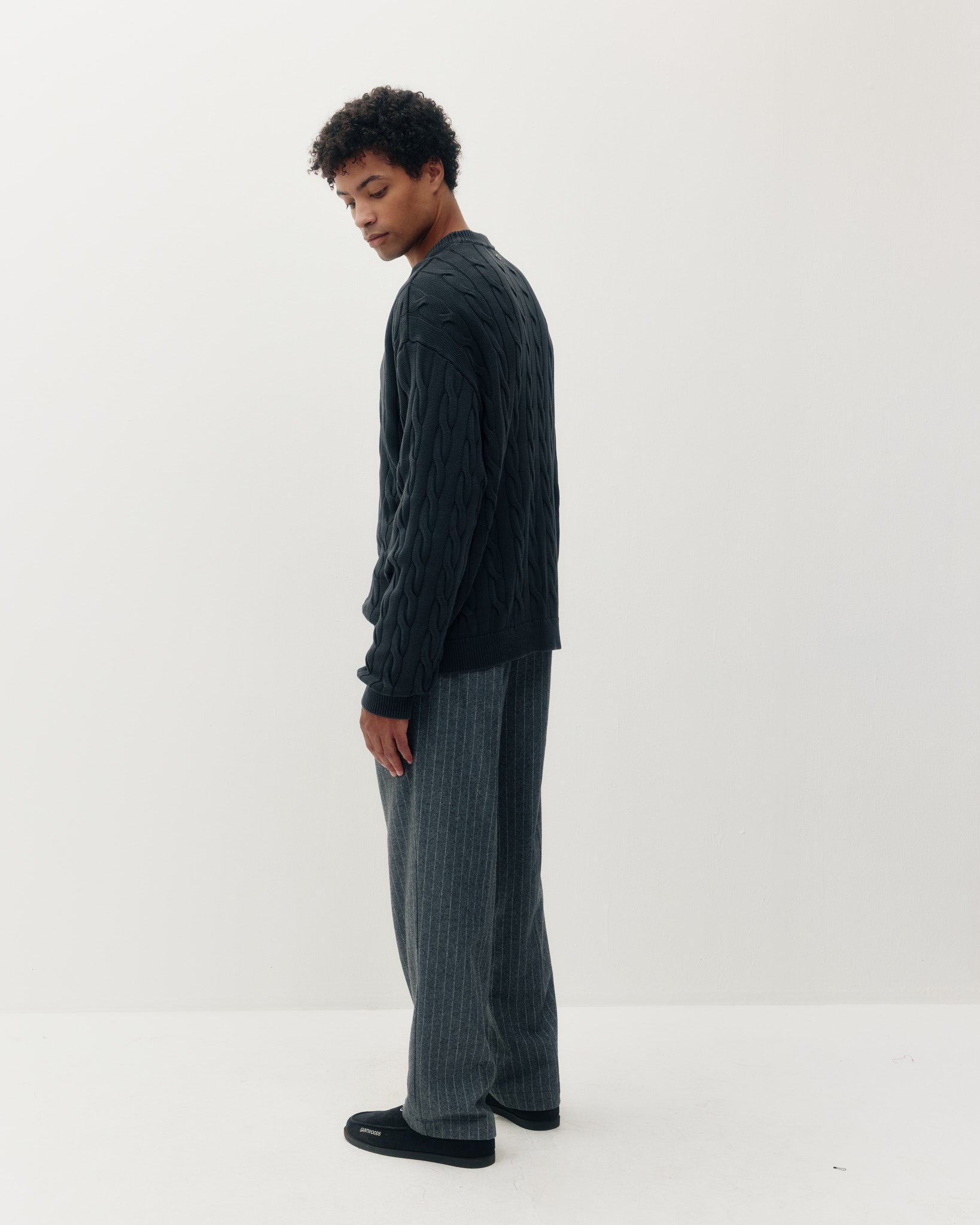 Braided Knit Box Crew