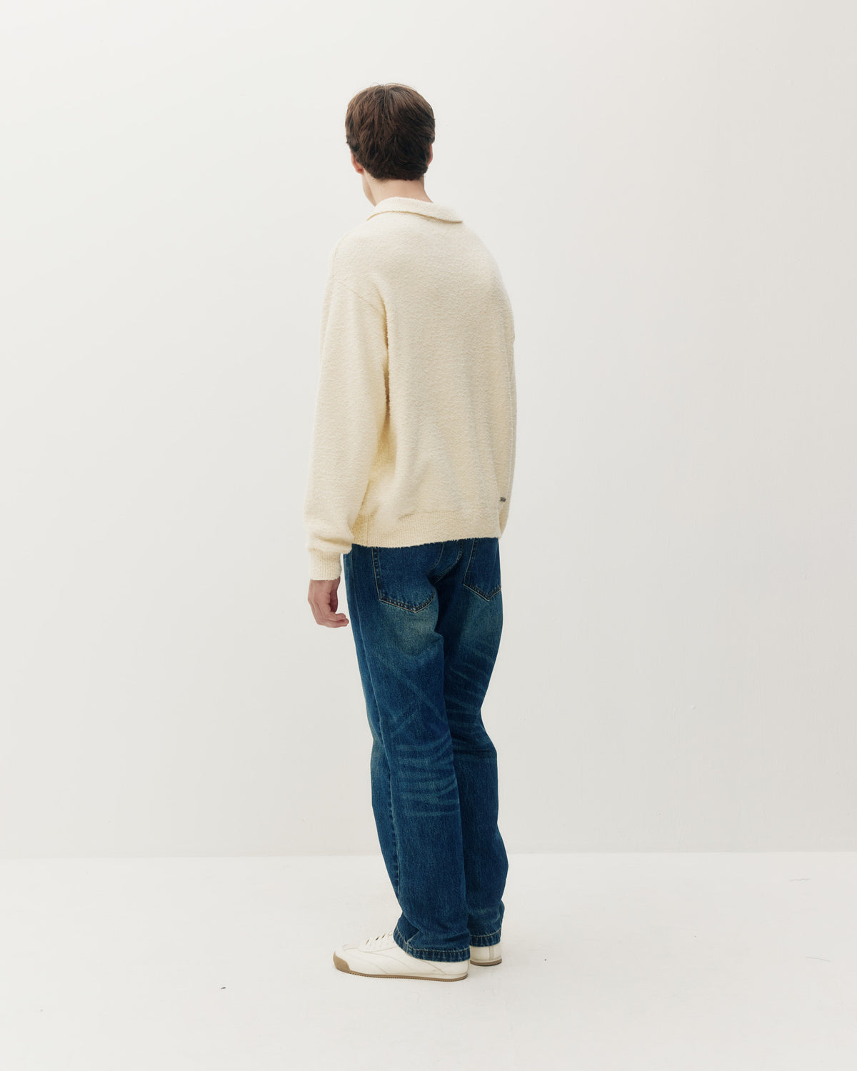 Bouclé Knit Polo