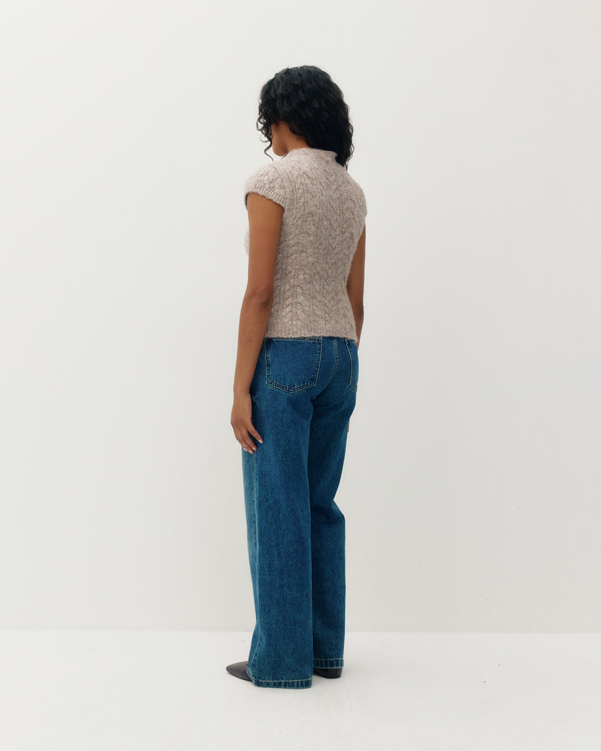 Lisse Cableknit Mockneck