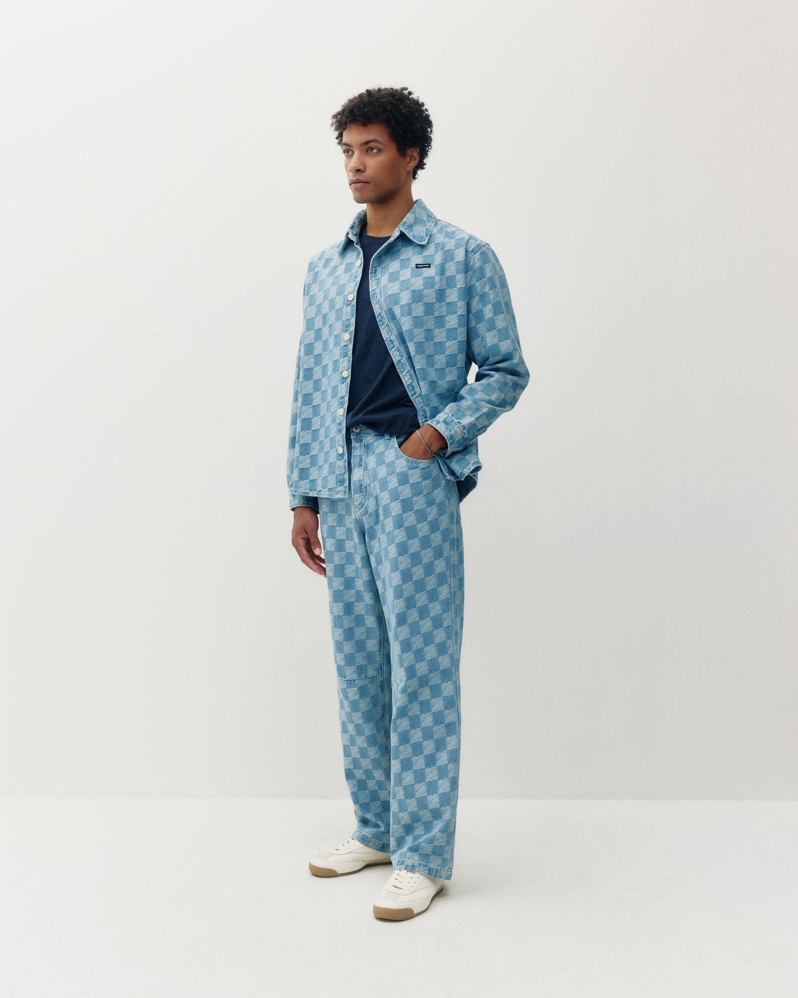 Checkered Denim Shirt