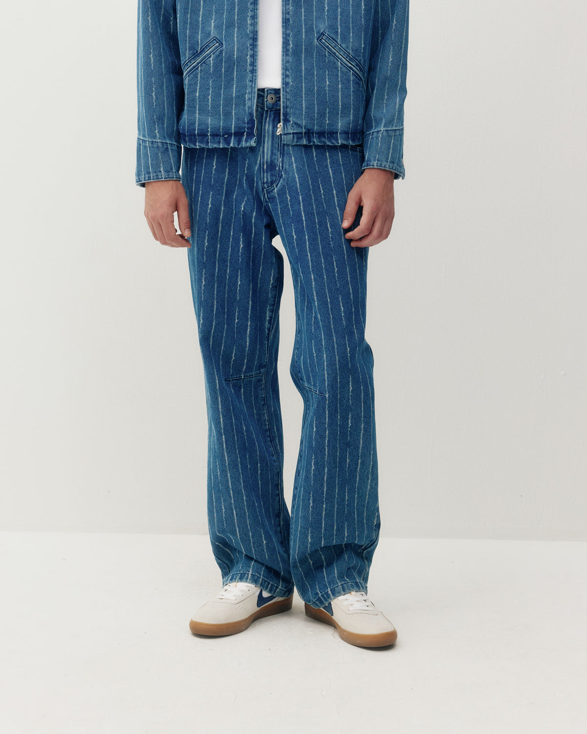 Pinstripe Baggy Denim