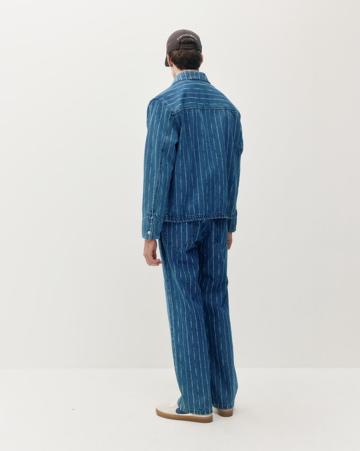 Pinstripe Baggy Denim