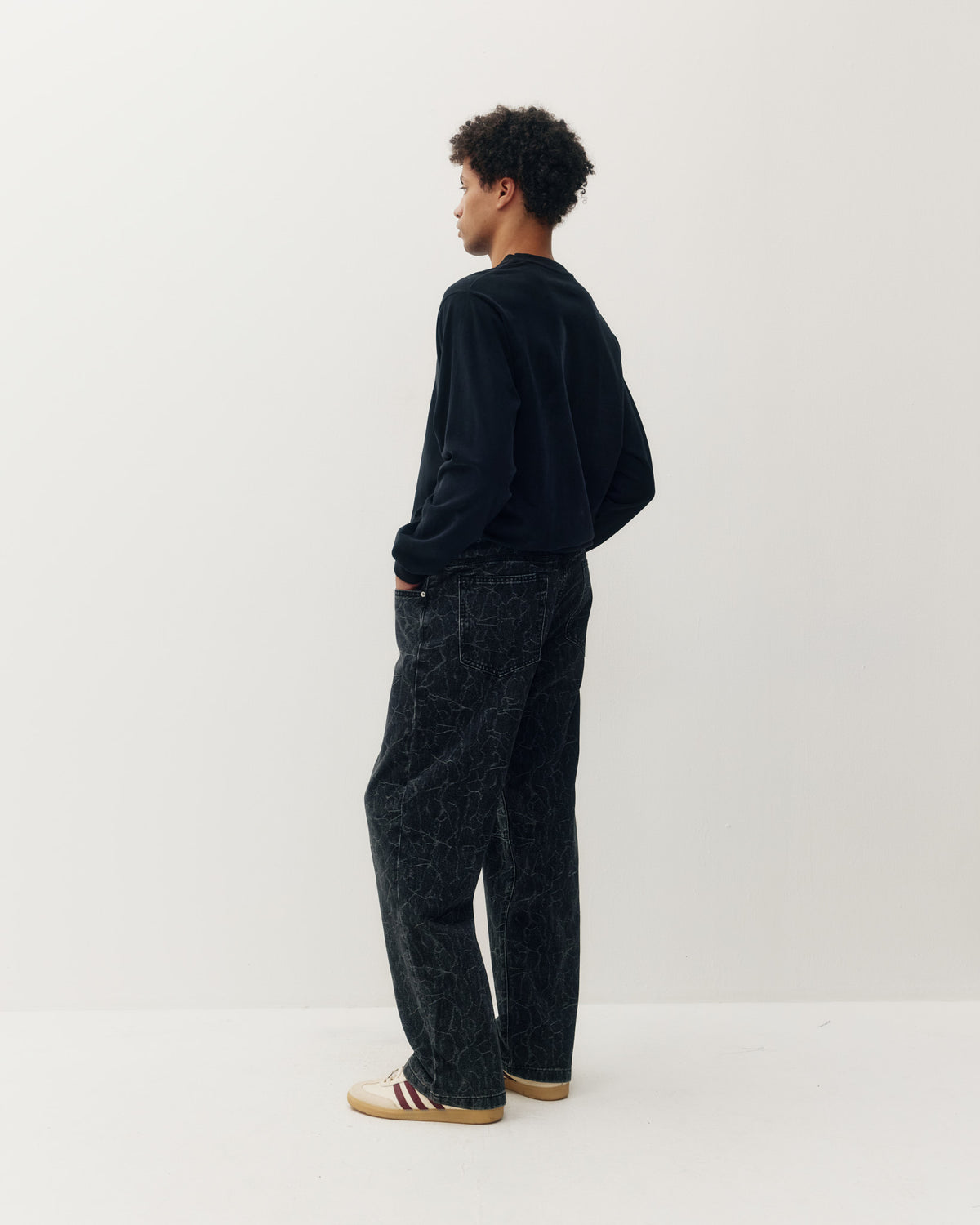 Crinkle Baggy Denim