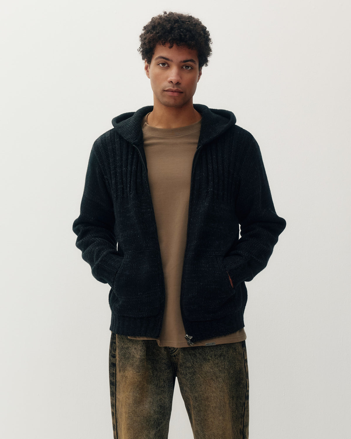 Knitted Zip Hoodie