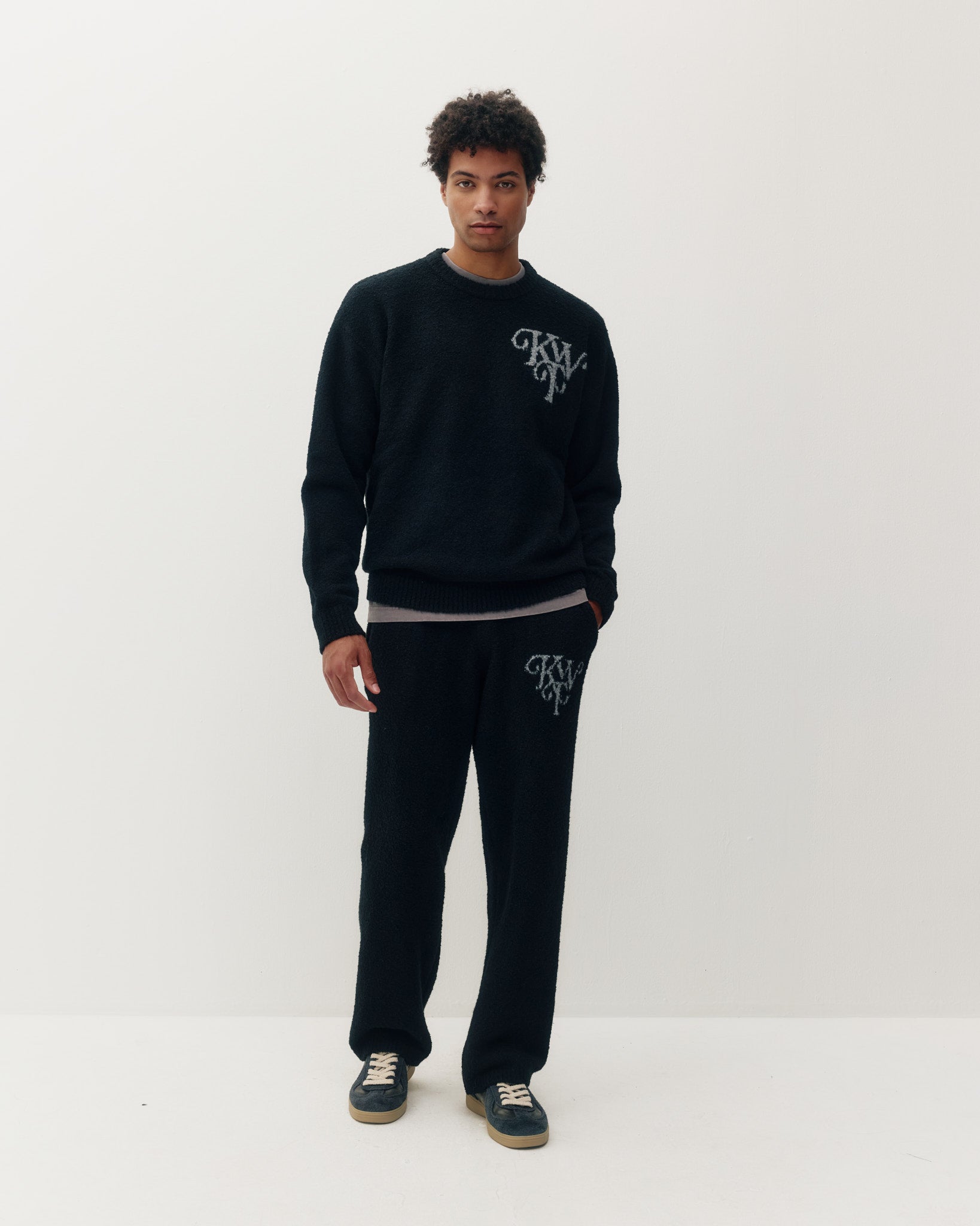 Monogram Knit Crew