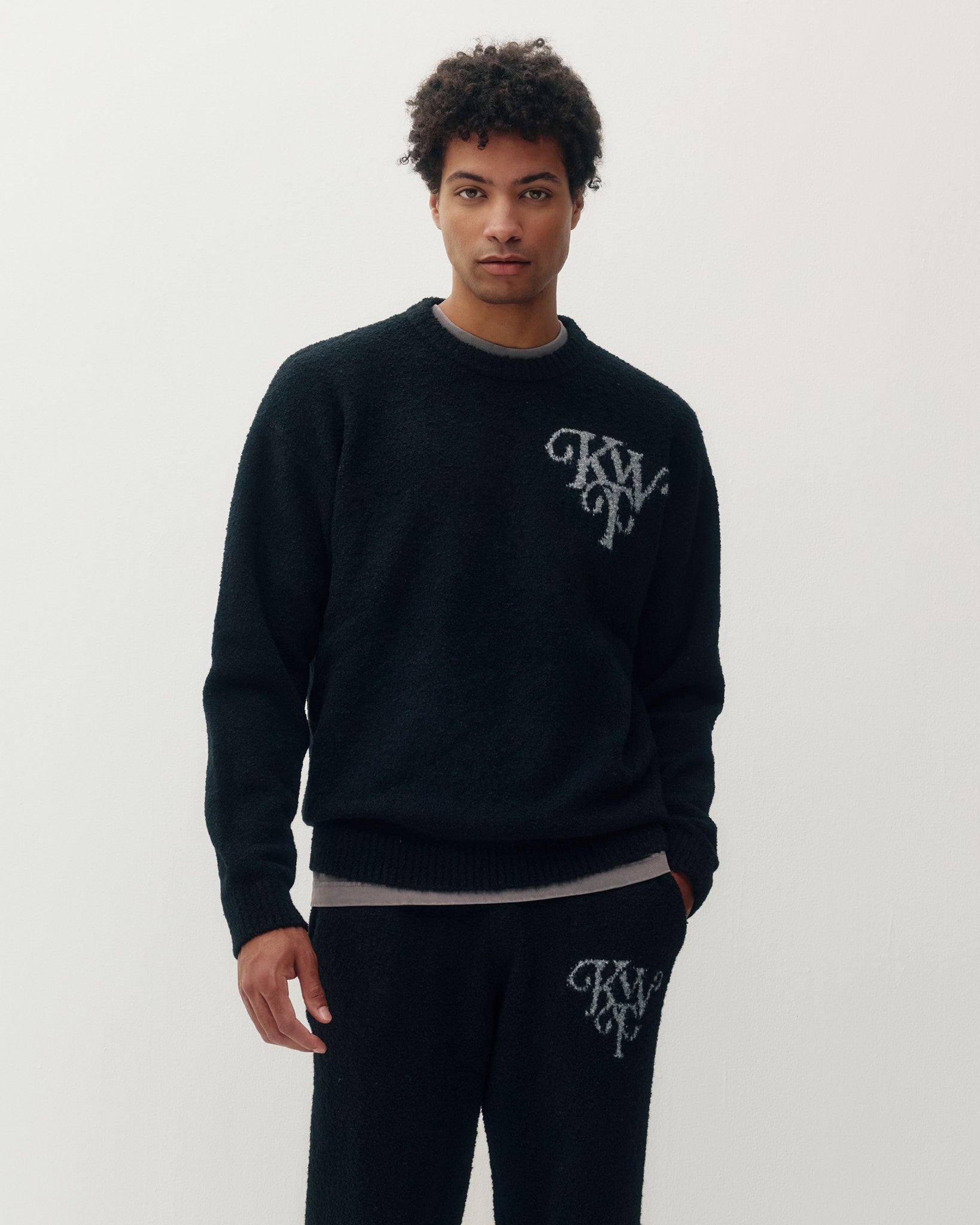 Monogram Knit Crew