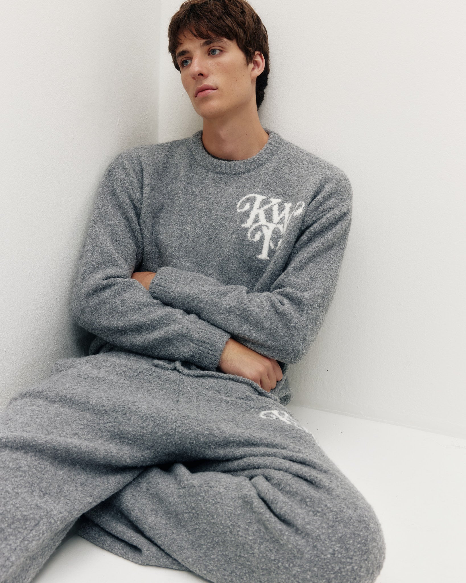 Monogram Knit Crew