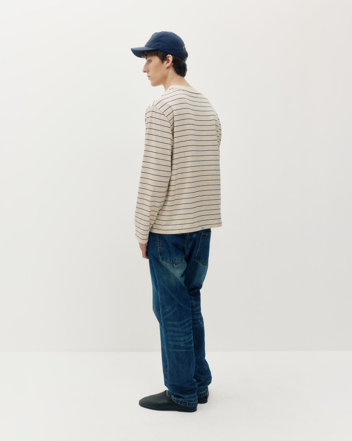 Long Sleeve Linen Stripe Tee