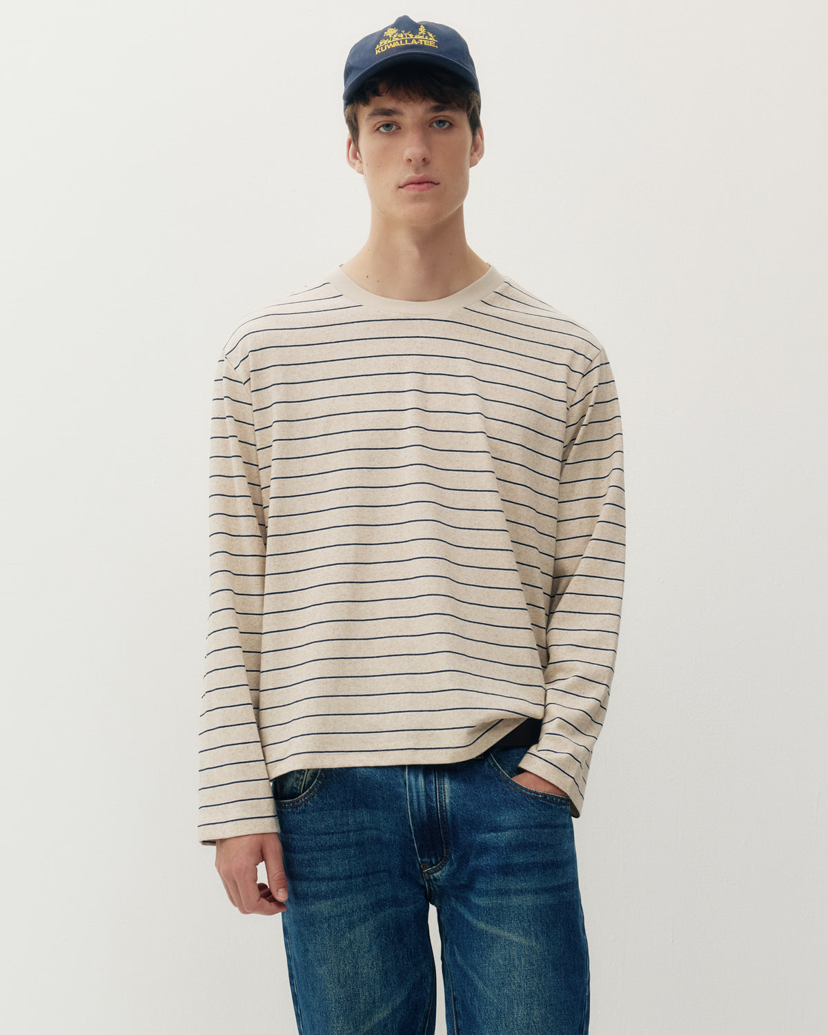 Long Sleeve Linen Stripe Tee
