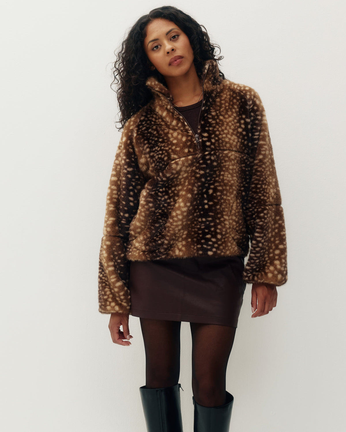Tachette Faux-Fur Zipup
